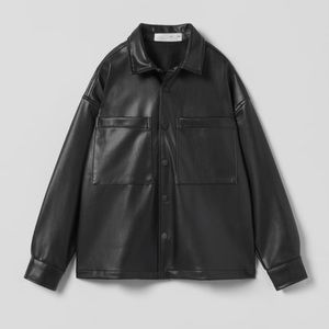 Zara faux Leather Shirt Jacket / Overshirt